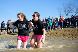 Two people in water